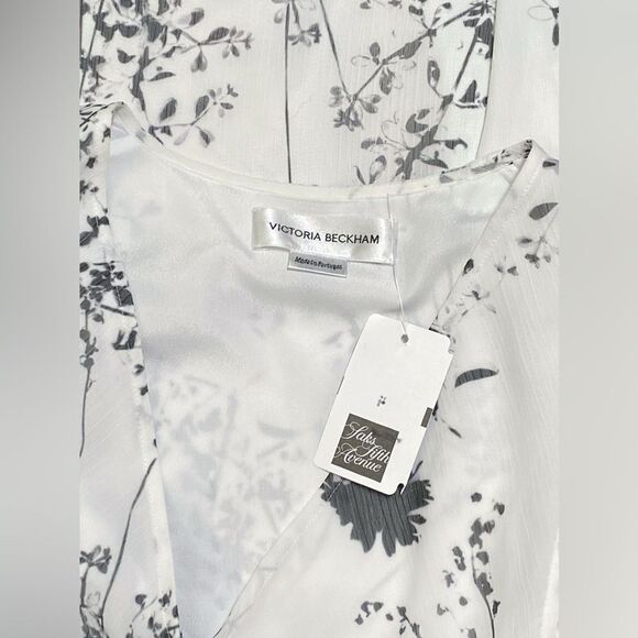 Victoria Beckham Floaty Floral Print Godet Midi Dress size 0 - Picture 13 of 16